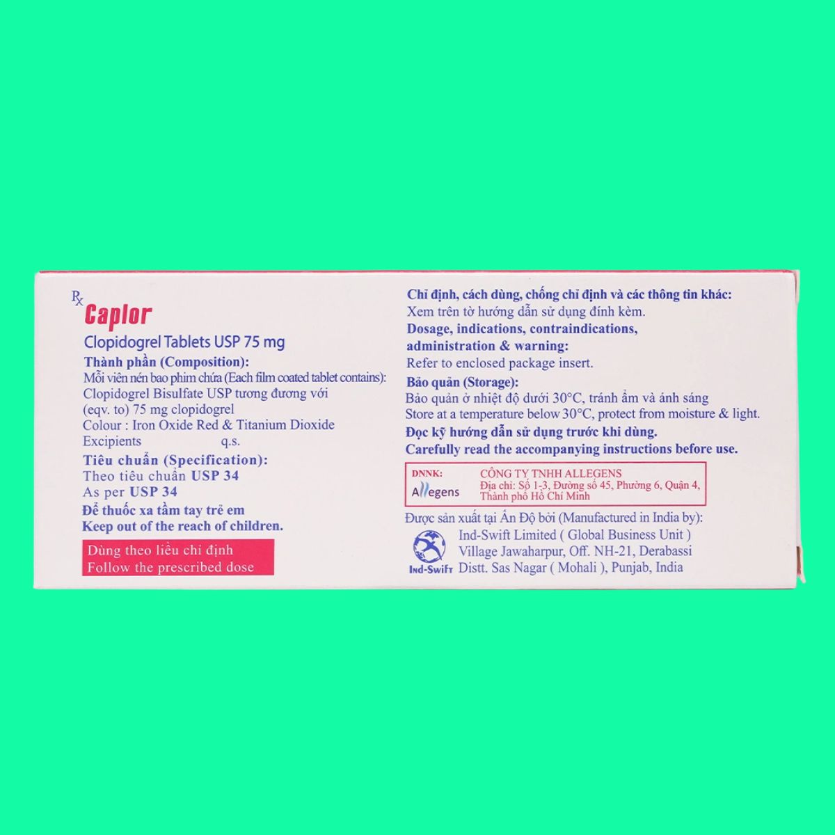 Caplor 75mg (5) Caplor 75mg