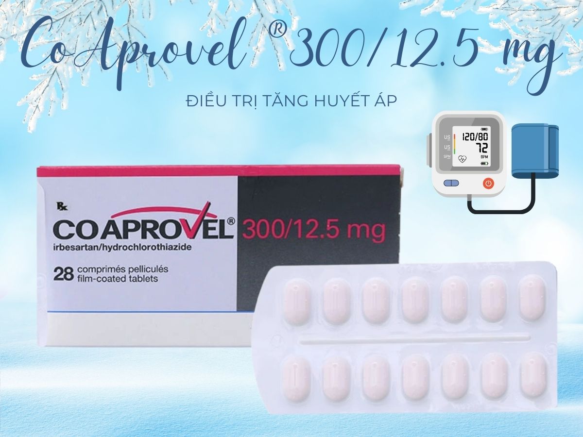 CoAprovel ® 300/12.5 mg 14 Thuốc CoAprovel ® 300/12.5 mg điều trị tình trạng cao huyết áp