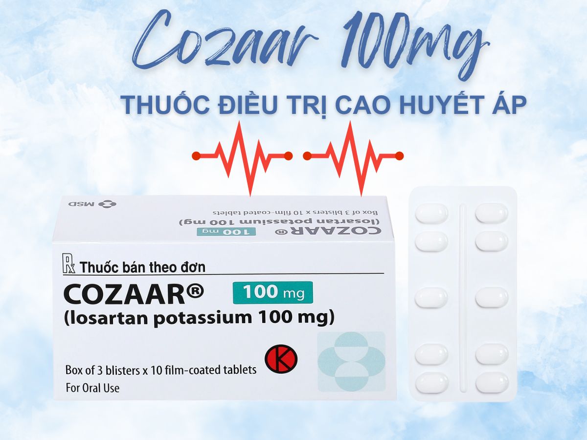 Thuốc Cozaar 100mg chỉ định điều trị tình trạng tăng huyết áp