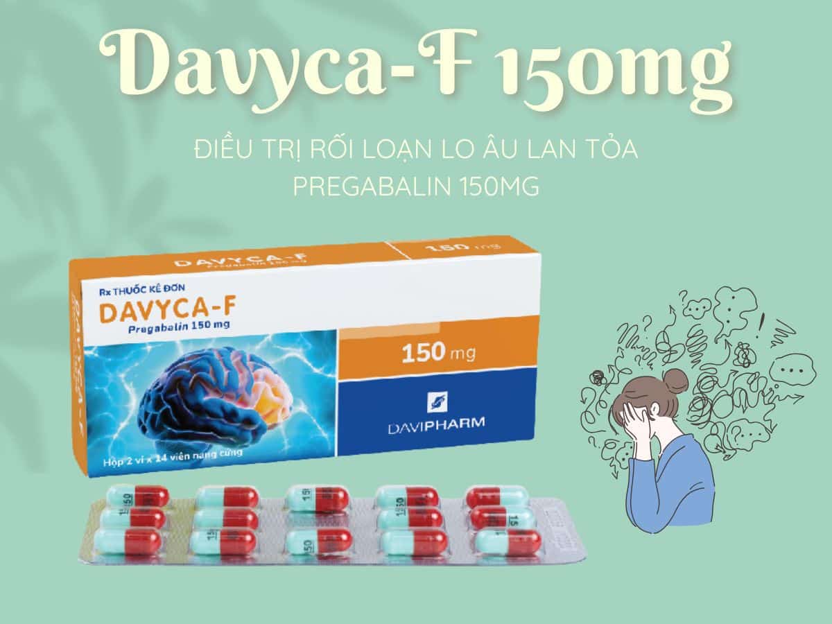 Thuốc Davyca-F 150mg điều trị đau thần kinh do tổn thương tủy sống
