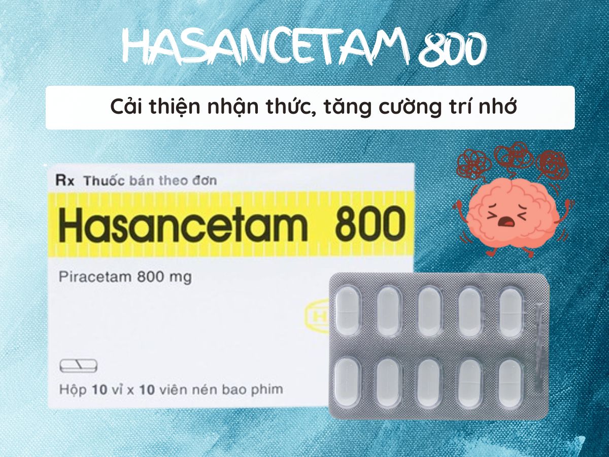 Thuốc Hasancetam 800 cải thiện rối loạn chức năng não ở người cao tuổi
