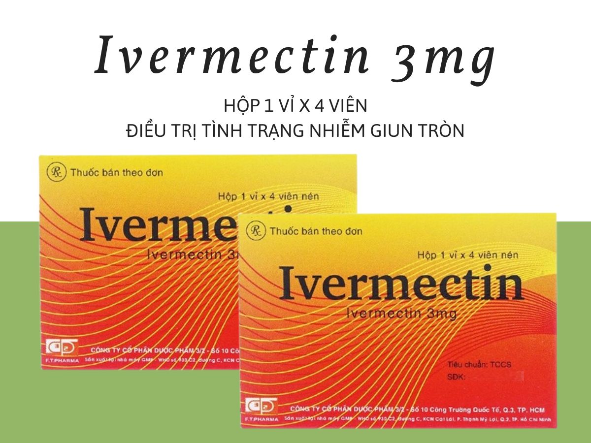 Ivermectin 3mg Dược 3-2 8 Thuốc Ivermectin 3mg Dược 3-2 điều trị bệnh giun chỉ Onchocerca