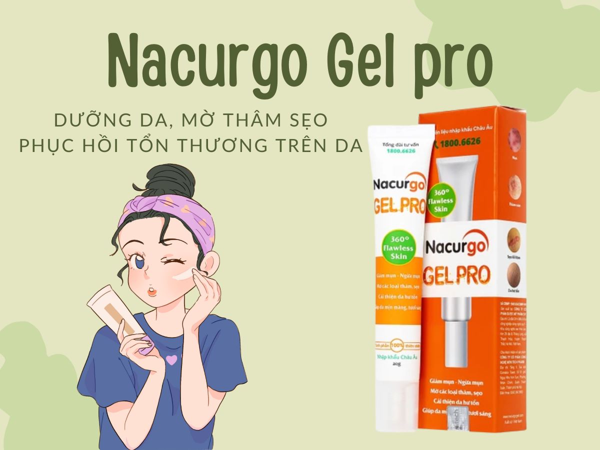 Nacurgo Gel Pro 11 Thuốc Nacurgo Gel Pro cải thiện tình trạng mụn trứng cá, sẹo thâm