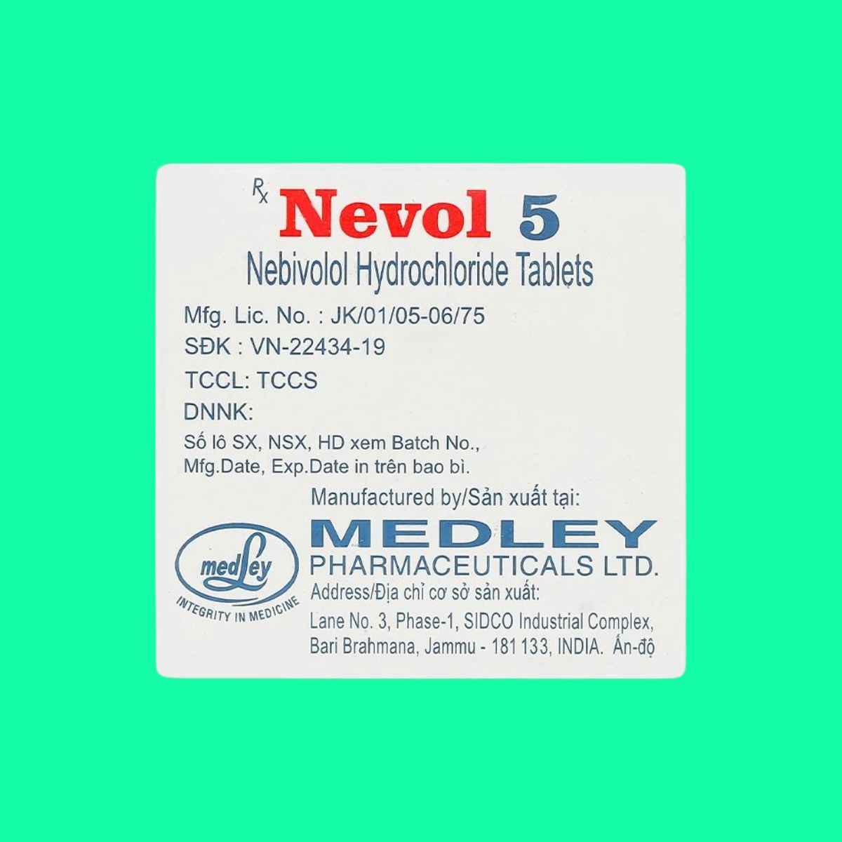 Nevol 5 Tablets (3) Nevol 5 Tablets