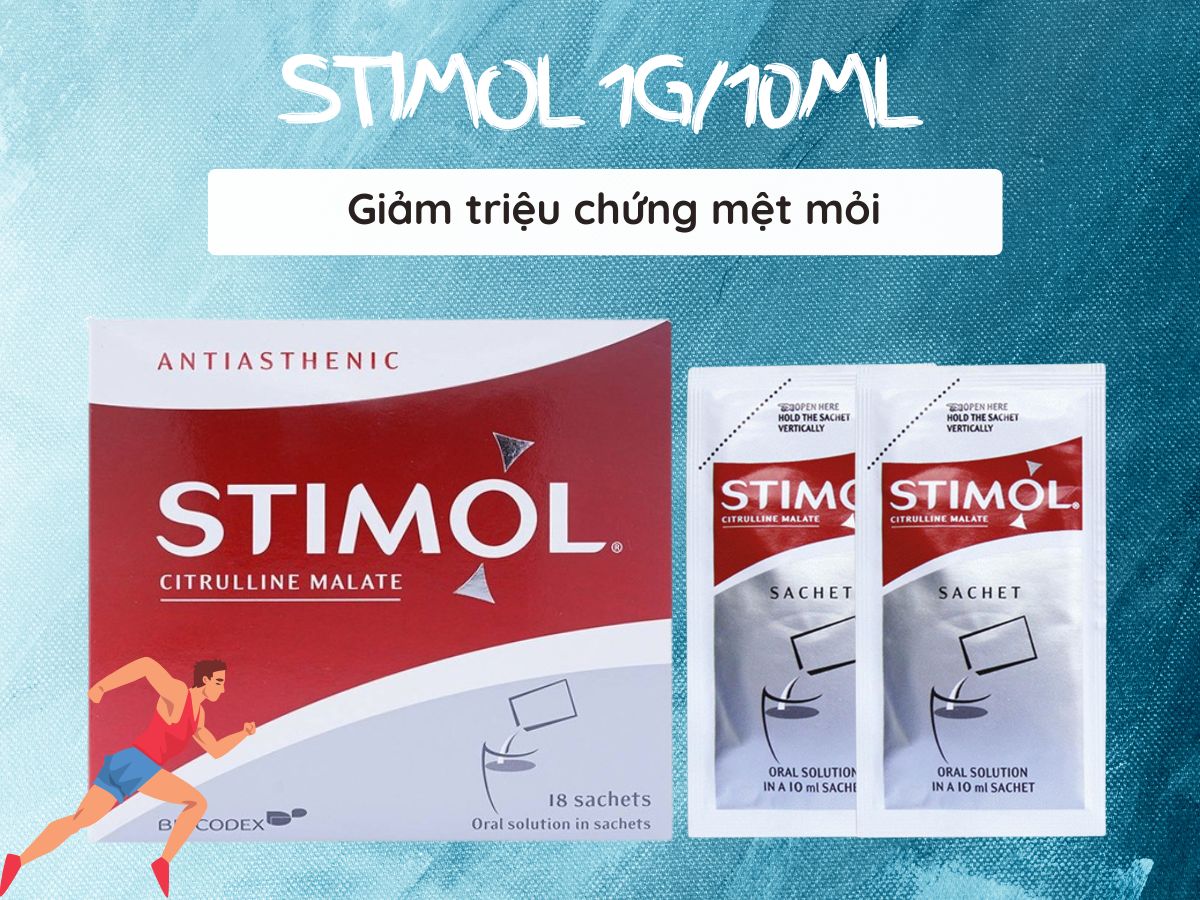 Stimol 1g/10ml 10 Thuốc Stimol 1g/10ml cải thiện mệt mỏi do suy nhược cơ thể