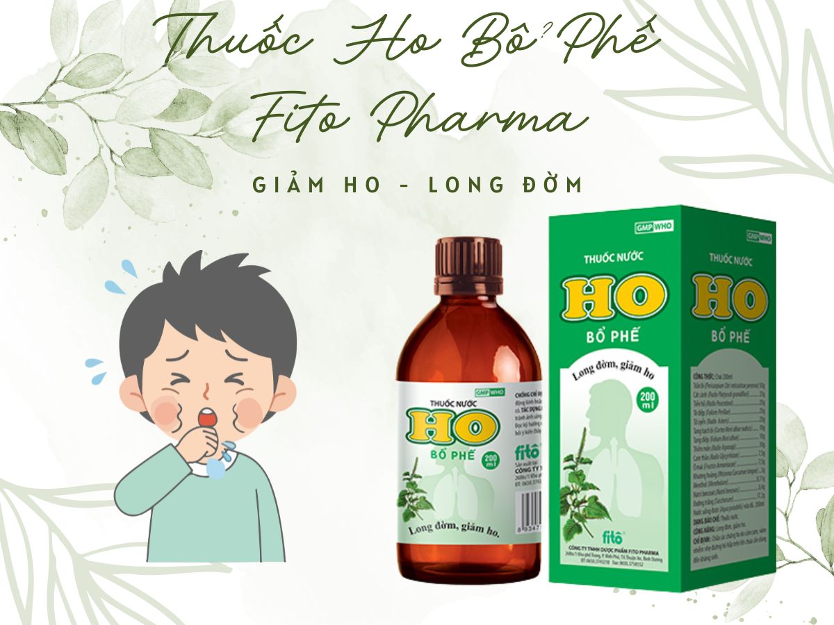 Thuốc Ho Bổ Phế Fito Pharma trị ho do cảm lạnh, cảm cúm