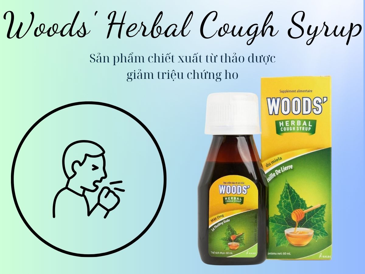 Thuốc Woods’ Herbal Cough Syrup hỗ trợ giảm triệu chứng ho