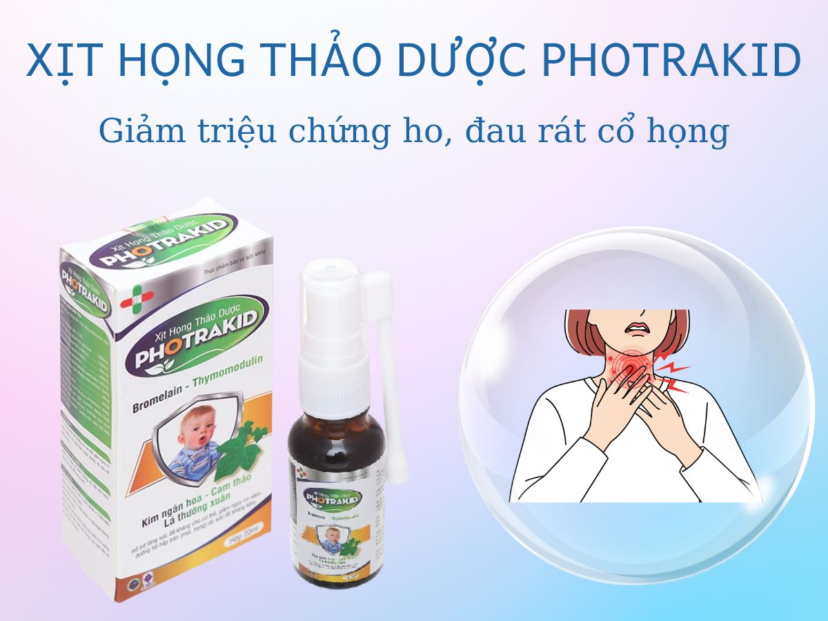 Thuốc Xịt Họng Thảo Dược Photrakid cải thiện sức đề kháng cho cơ thể