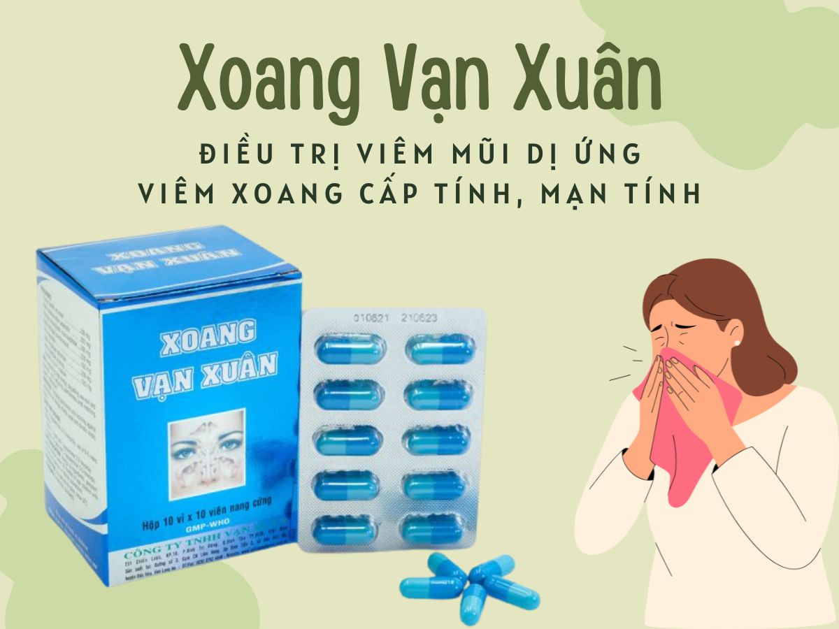 Xoang Vạn Xuân 12 Thuốc Xoang Vạn Xuân điều trị viêm mũi dị ứng, viêm xoang, viêm họng