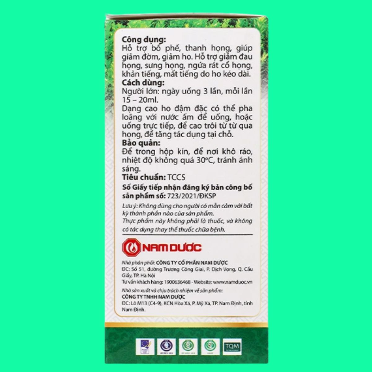 cao-an-phe-nam-duoc-2 Cao An Phế Nam Dược 100ml giúp bổ phế, giúp giảm đờm và giảm ho