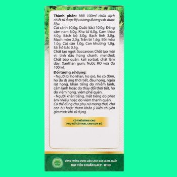 Cao An Phế Nam Dược 5 Cao An Phế Nam Dược 100ml giúp bổ phế, giúp giảm đờm và giảm ho