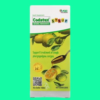 Codatux Syrup 100ml giúp giảm ho, dịu cảm giác đau rát cổ họng