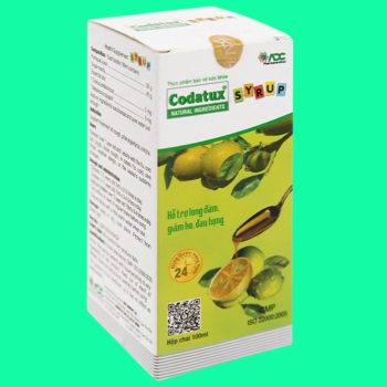 Codatux Syrup 100ml giúp giảm ho, dịu cảm giác đau rát cổ họng