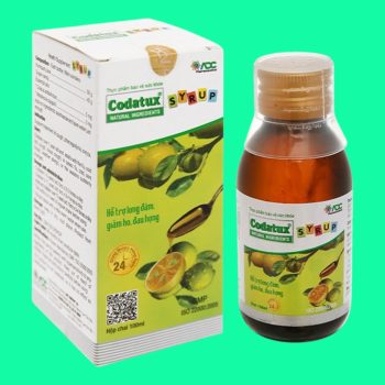 Codatux Syrup 100ml giúp giảm ho, dịu cảm giác đau rát cổ họng
