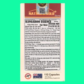 Nature's Gold Kangaroo Essence For Men Oyster Man Power giúp tăng cường sinh lý nam