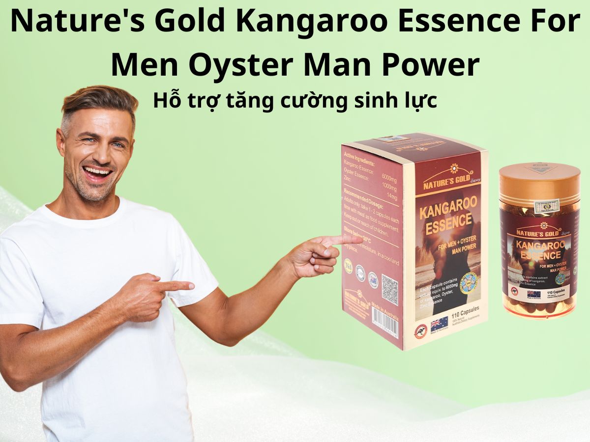 Nature's Gold Kangaroo Essence For Men Oyster Man Power giúp tăng cường sinh lý nam