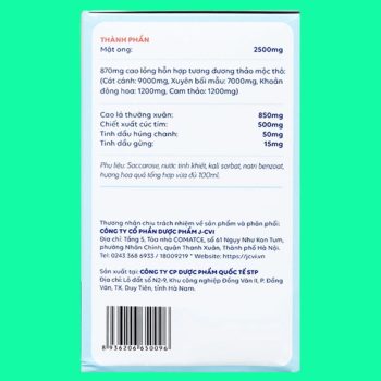 Bổ Phế JV giúp bổ phổi, giảm ho, góp phần làm thông thoáng đường hô hấp