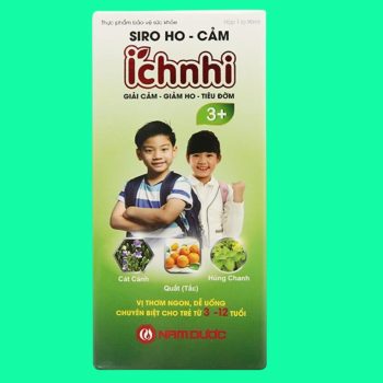 Siro Ho Cảm Ích Nhi 3+ giúp giảm các triệu chứng cảm cúm, làm dịu cơn ho