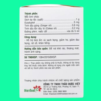 Siro Ho Ong Vàng giúp giảm ho, làm dịu tình trạng đau rát cổ họng