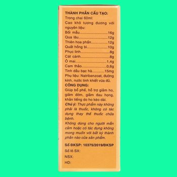 Siro Ho Traly 60ml giúp giảm ho, hỗ trợ làm giảm đờm, đau rát cổ họng