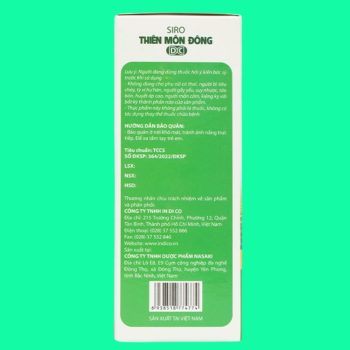 Siro Thiên Môn Đông DC Indico 100ml giúp giảm ho, giảm đau rát cổ họng