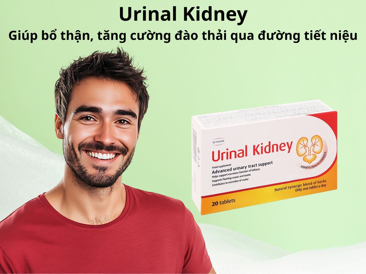 Urinal Kidney (20 viên) giúp tăng cường khả năng đào thải qua đường tiết niệu