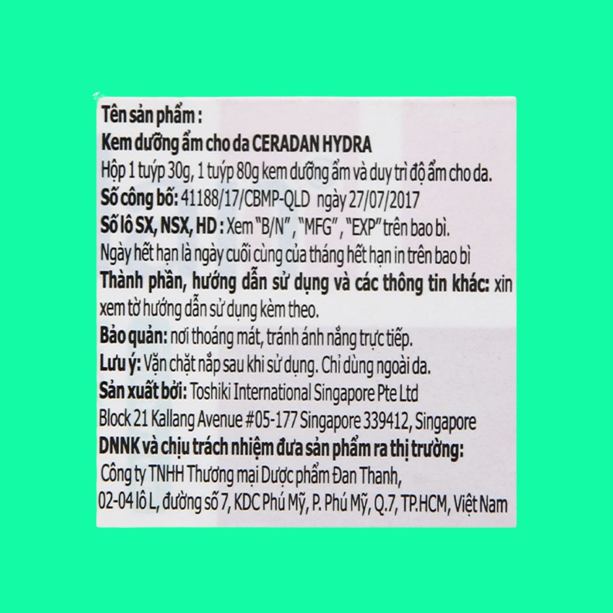 Ceradan Hydra Moisturiser (9) Ceradan Hydra Moisturiser