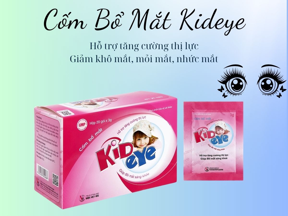 Cốm Bổ Mắt Kideye hỗ trợ tăng cường thị lực, hạn chế lão hóa mắt