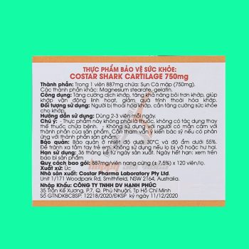 Costar Shark Cartilage 750mg