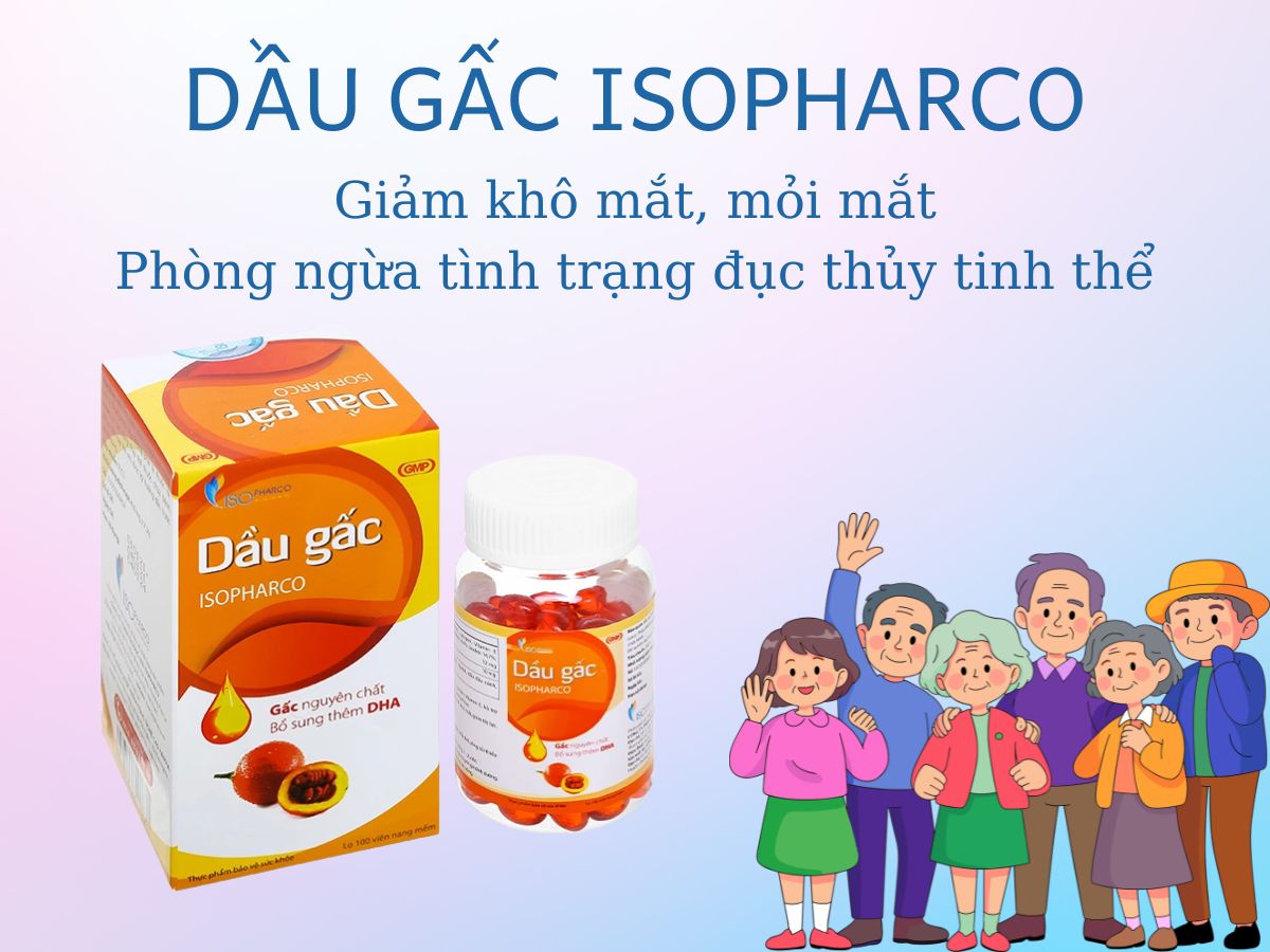 Dầu Gấc Isopharco hỗ trợ nâng cao sức đề kháng, cải thiện thị lực