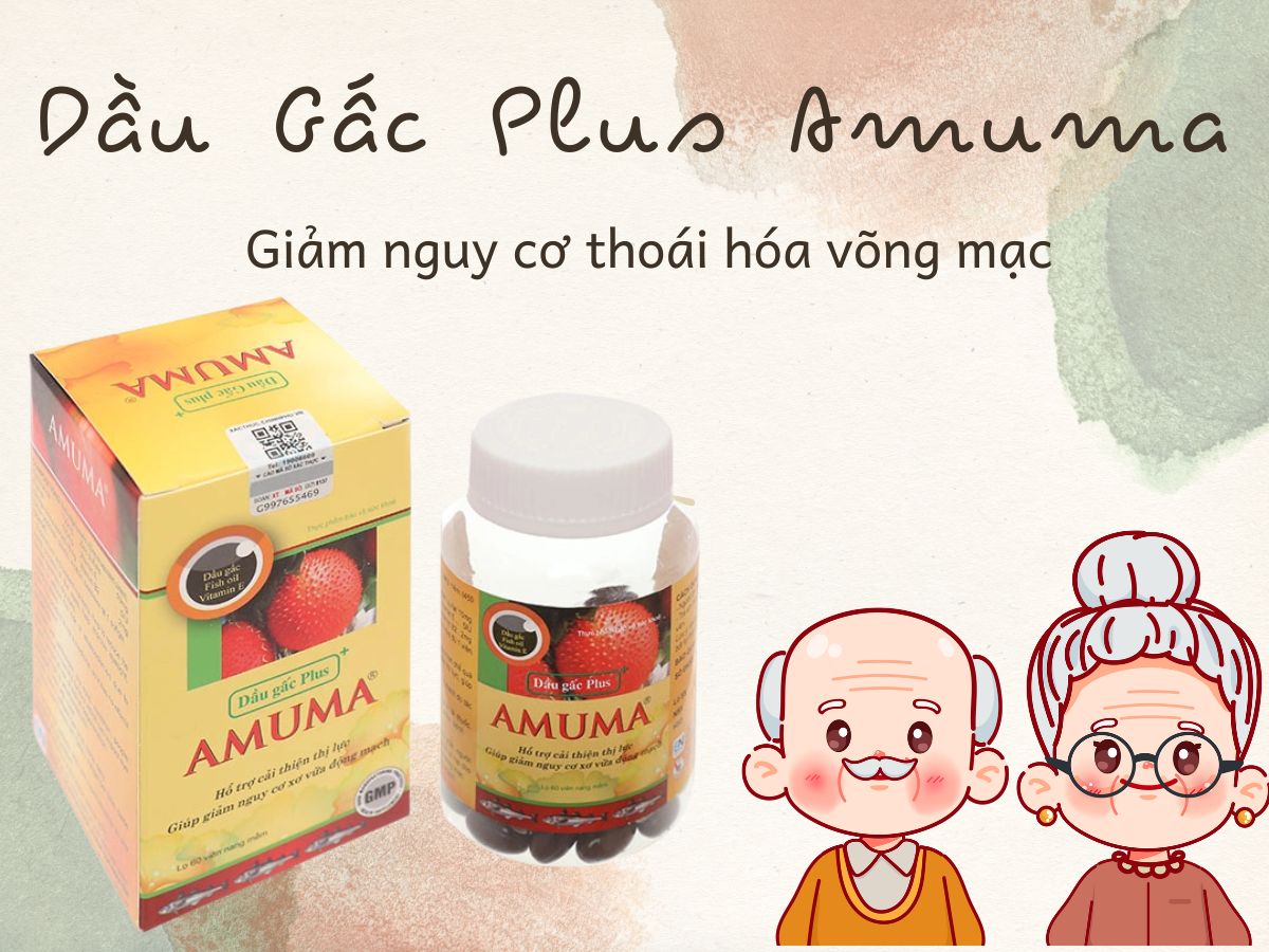 Dầu Gấc Plus Amuma chống oxy hóa, cải thiện thị lực