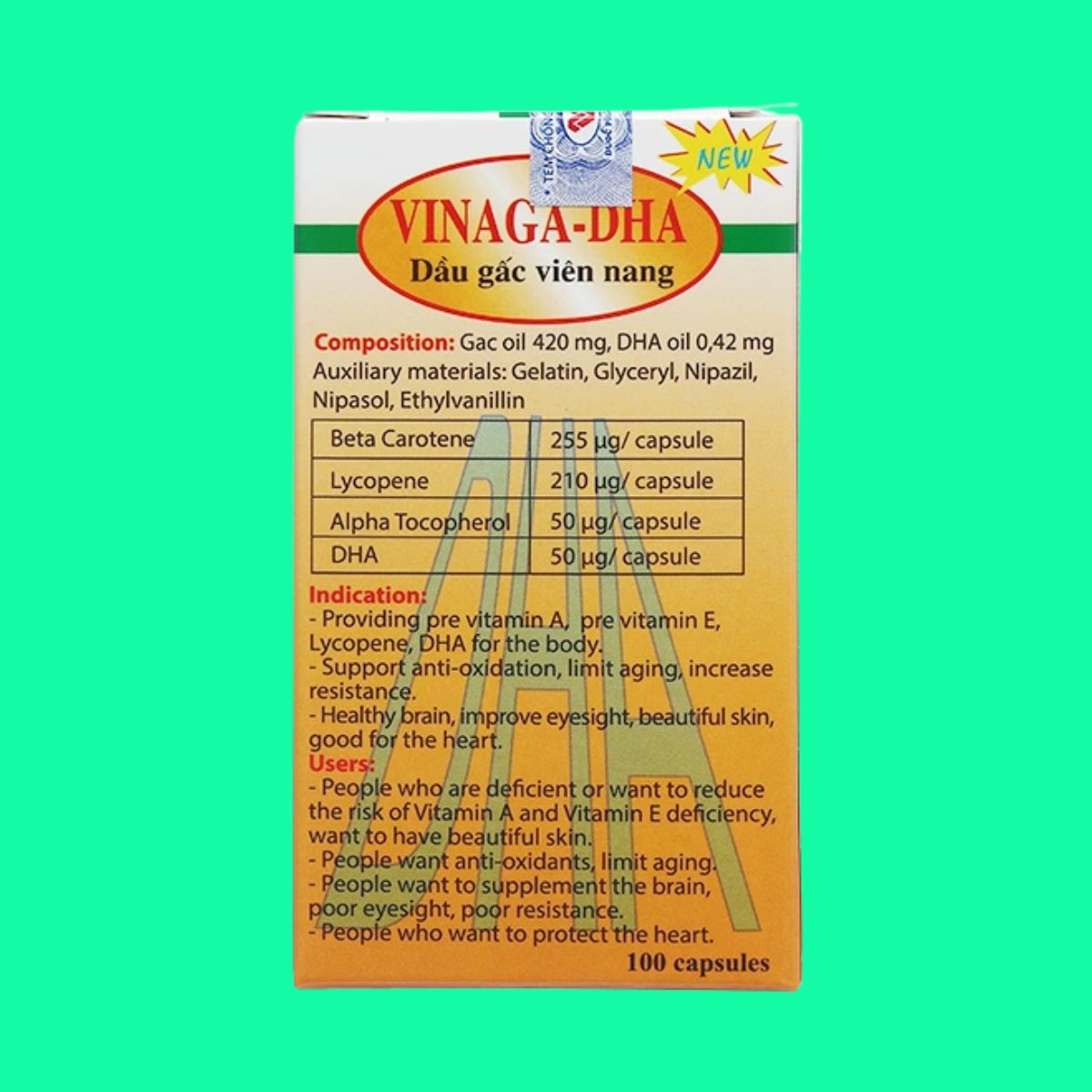 Dầu gấc viên nang Vinaga - DHA (5) Dầu gấc viên nang Vinaga – DHA