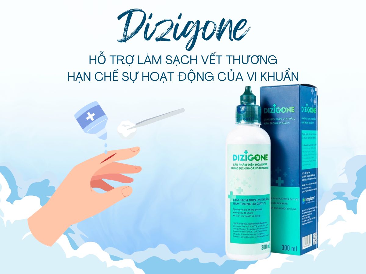 Sản phẩm Dizigone hạn chế viêm nhiễm ngoài da do vi khuẩn, virus, nấm