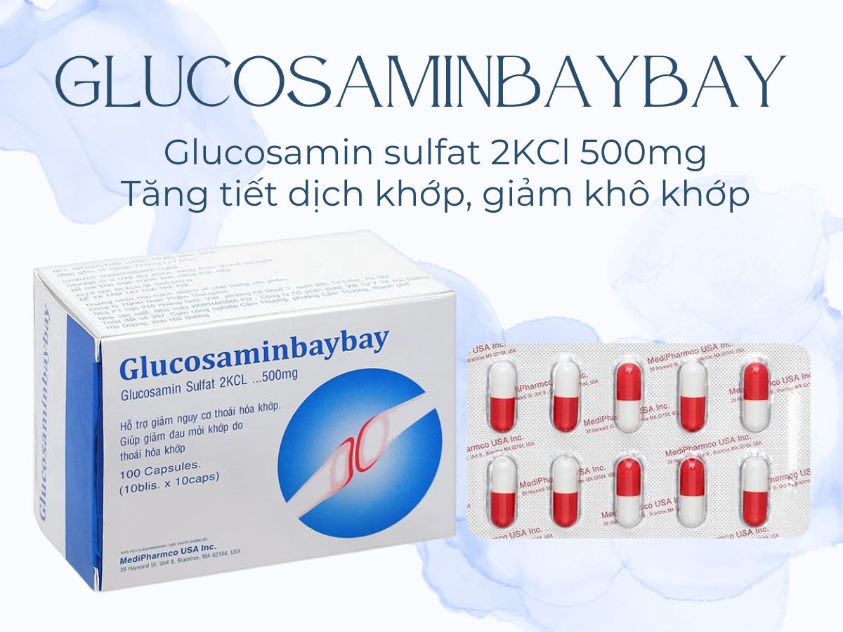 Glucosaminbaybay 13 Glucosaminbaybay giảm đau mỏi khớp do thoái hóa khớp