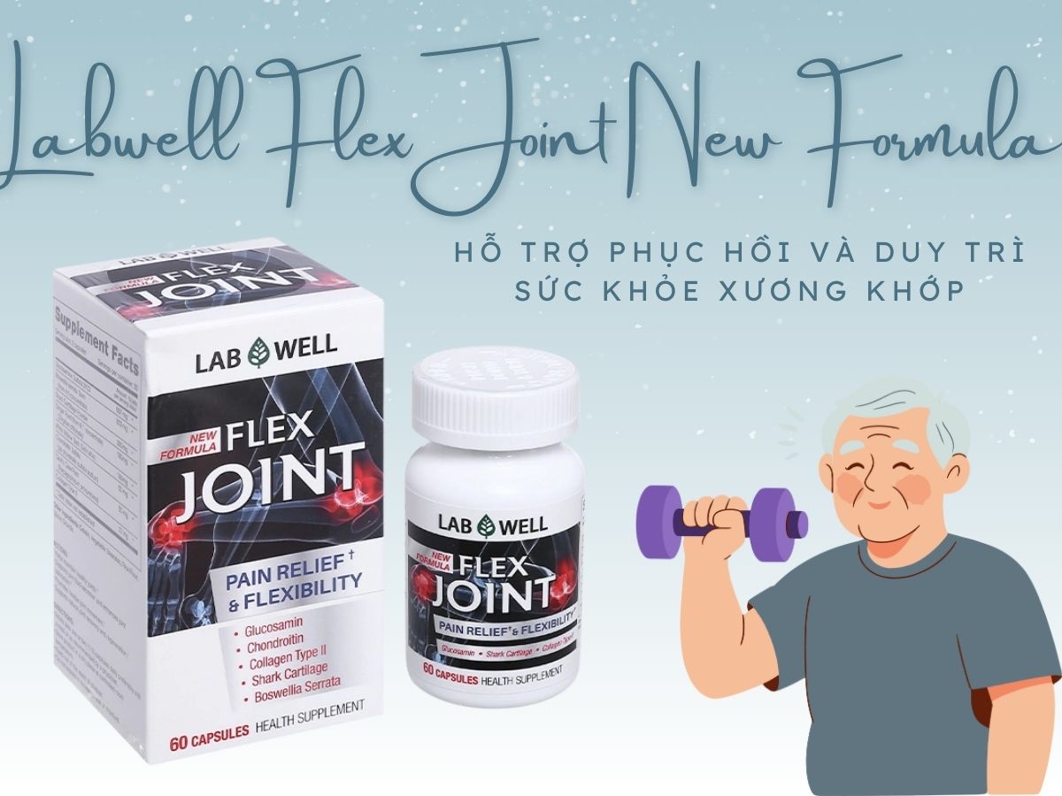Labwell Flex Joint New Formula 15 Labwell Flex Joint New Formula hỗ trợ phục hồi và duy trì sức khỏe khớp