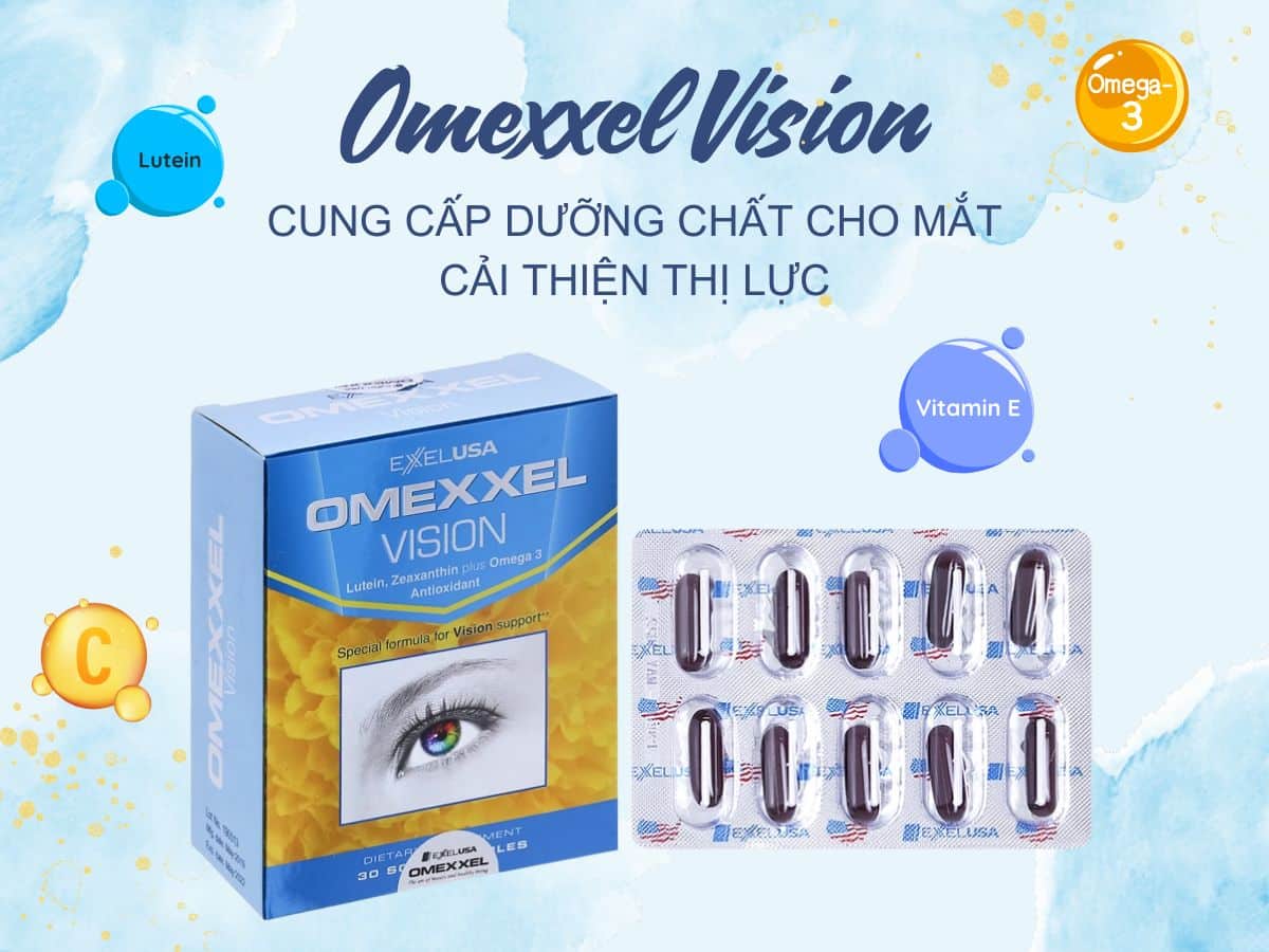 Omexxel Vision bổ sung dưỡng chất nuôi dưỡng mắt sáng khỏe
