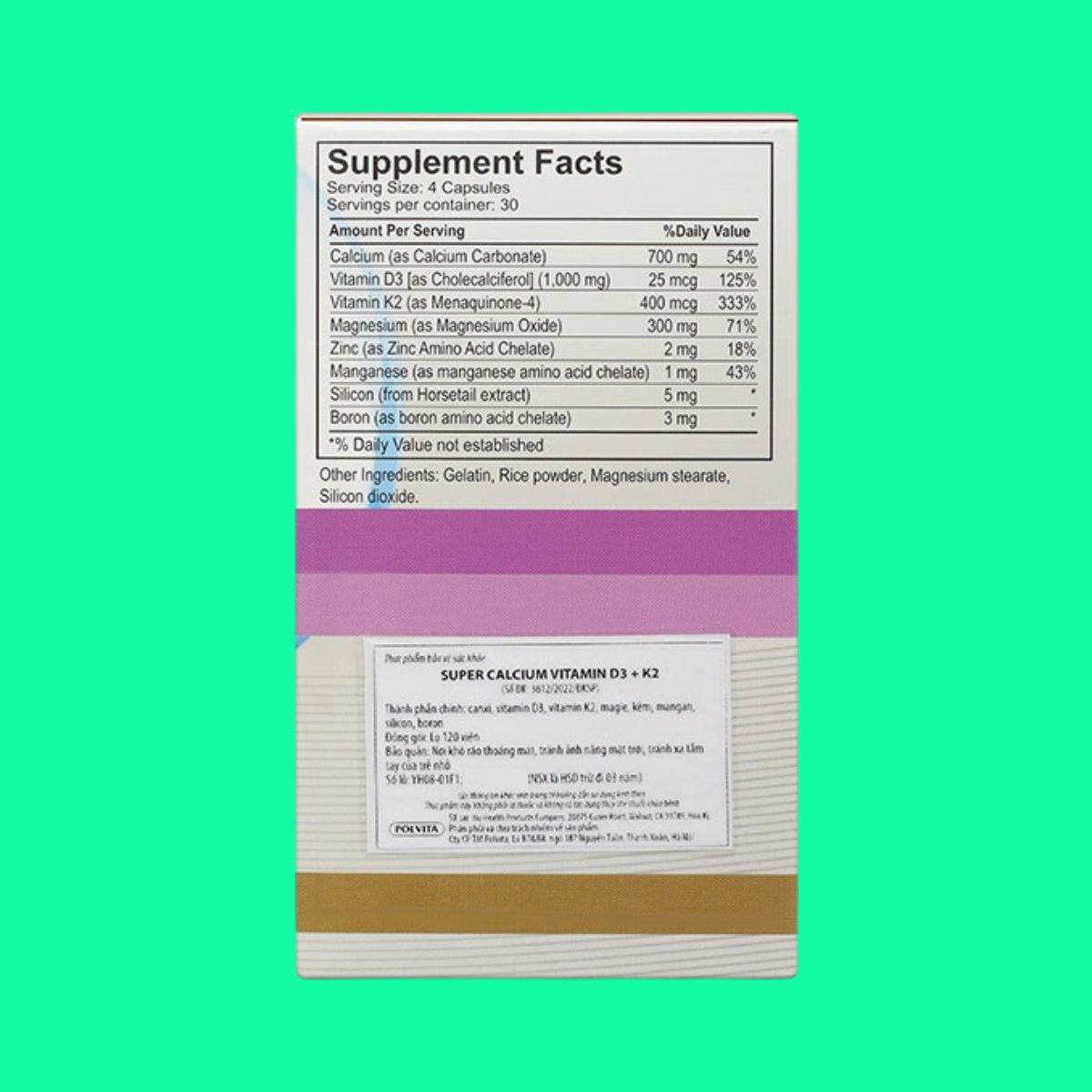 Super Calcium Vitamin D3+K2 (4) Super Calcium Vitamin D3+K2