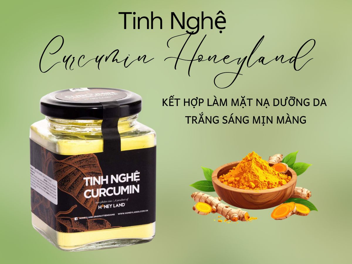 Thuốc Tinh Nghệ Curcumin Honeyland hỗ trợ dưỡng da, làm sáng da