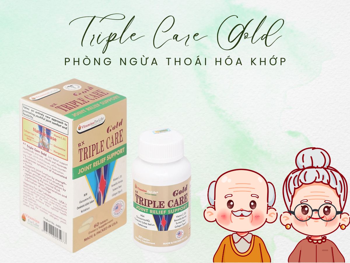 Triple Care Gold 12 Triple Care Gold hỗ trợ cải thiện chức năng gân xương khớp
