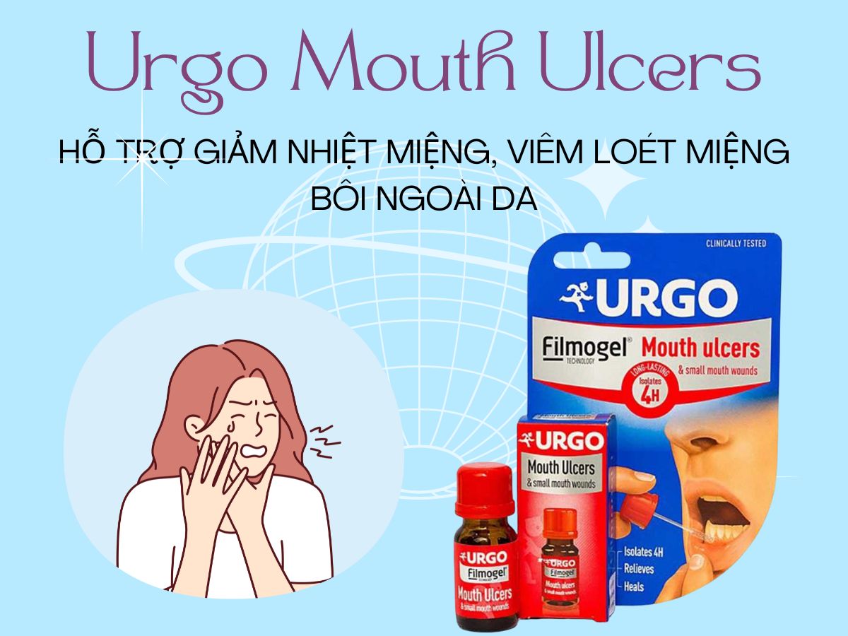 Sản phẩm Urgo Mouth Ulcers hỗ trợ điều trị vết thương nhỏ trong miệng