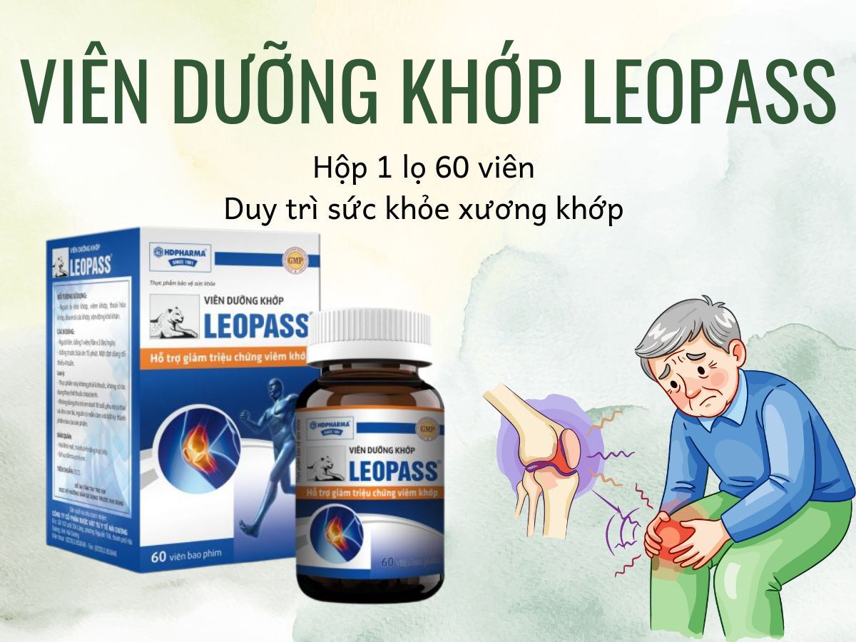 Viên dưỡng khớp LEOPASS hỗ trợ bảo vệ khớp, giảm đau khớp