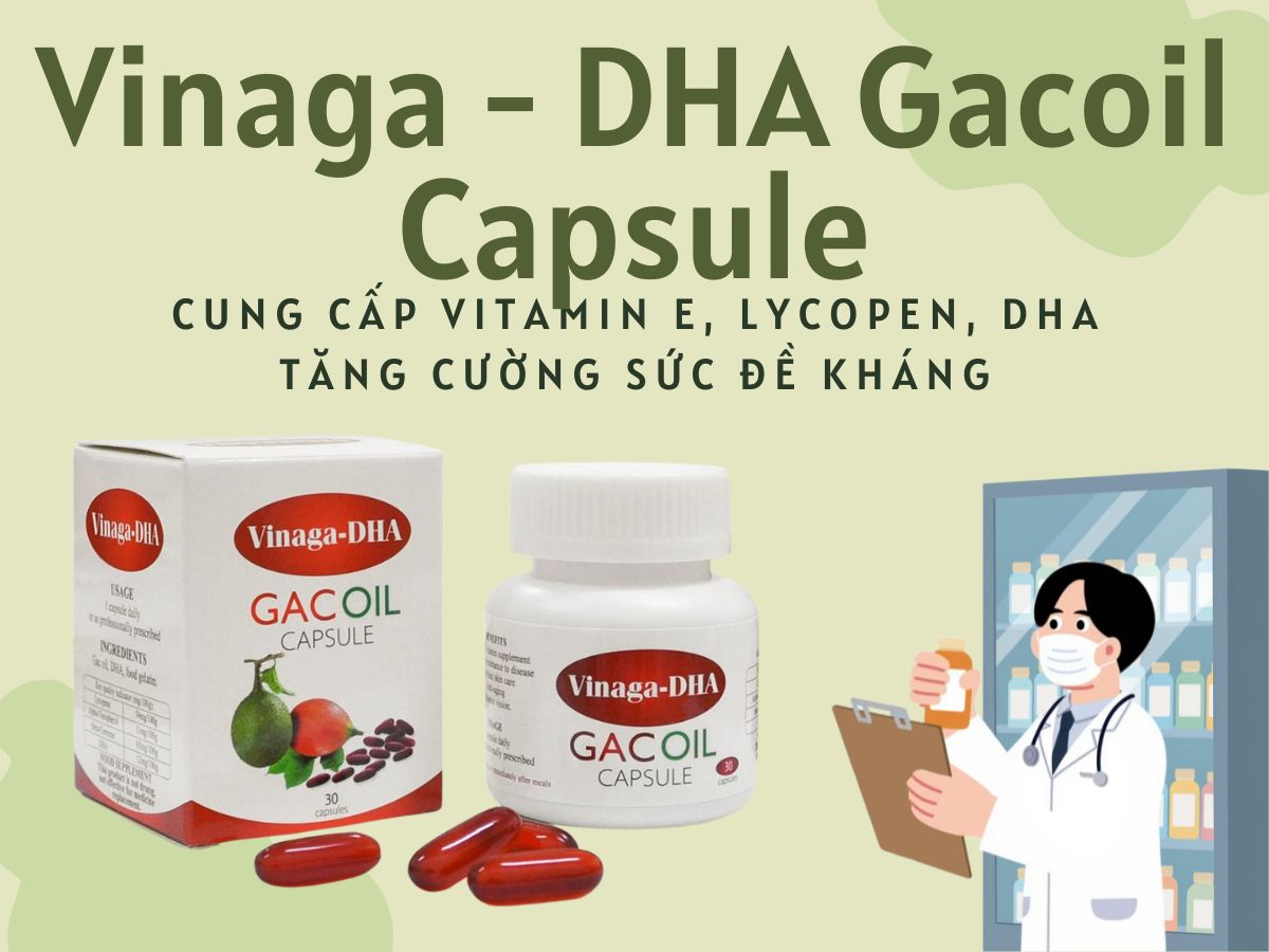 Sản phẩm Vinaga - DHA Gacoil Capsule nâng cao sức đề kháng, tăng cường miễn dịch