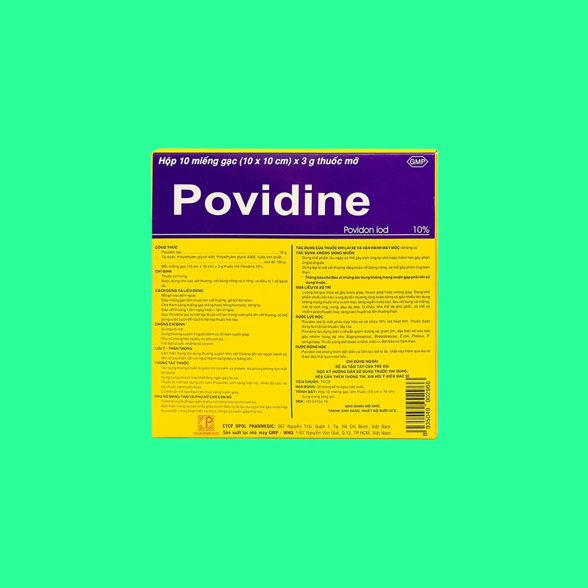 gac-povidine-pharmedic Gạc Povidine Pharmedic