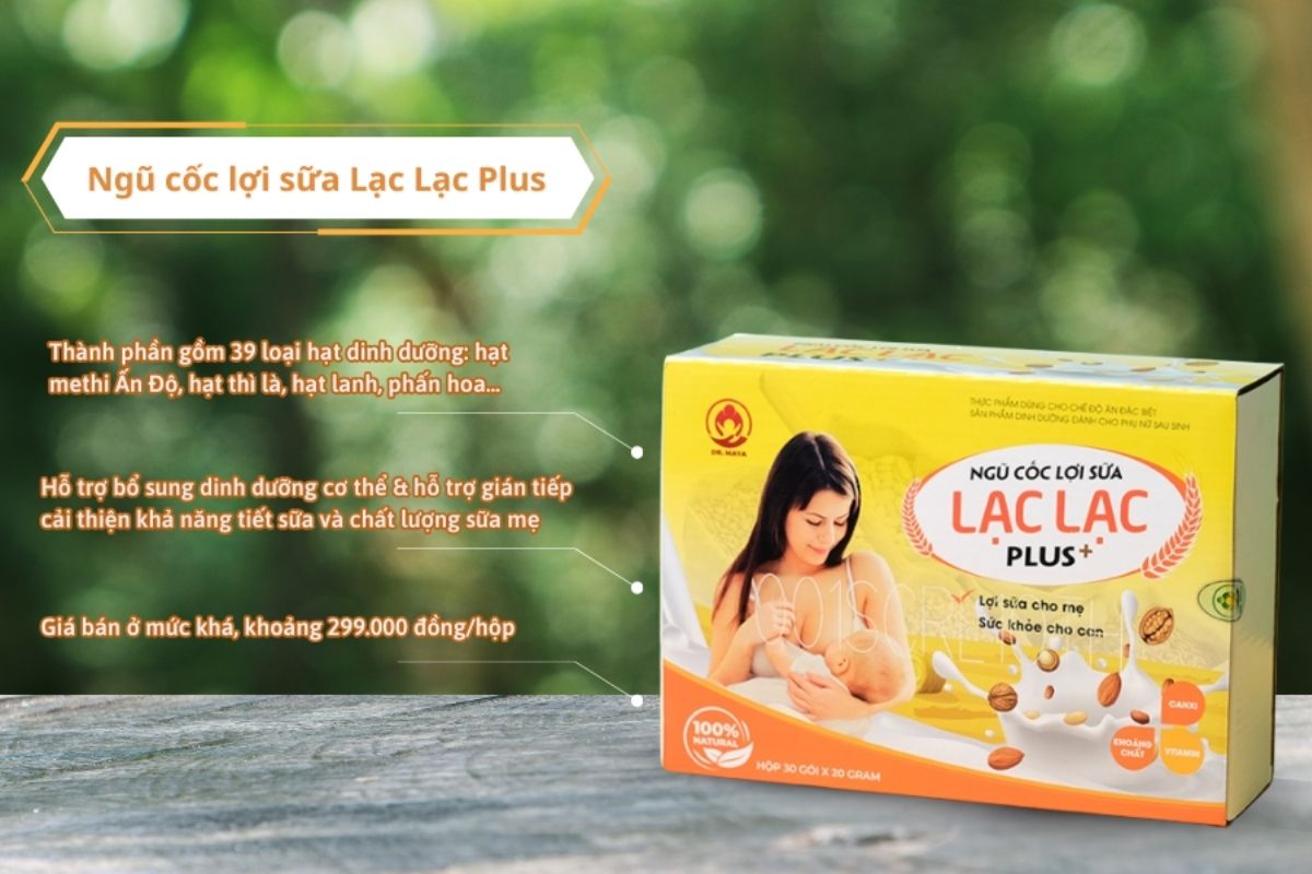 Ngũ cốc lợi sữa Lạc Lạc Plus