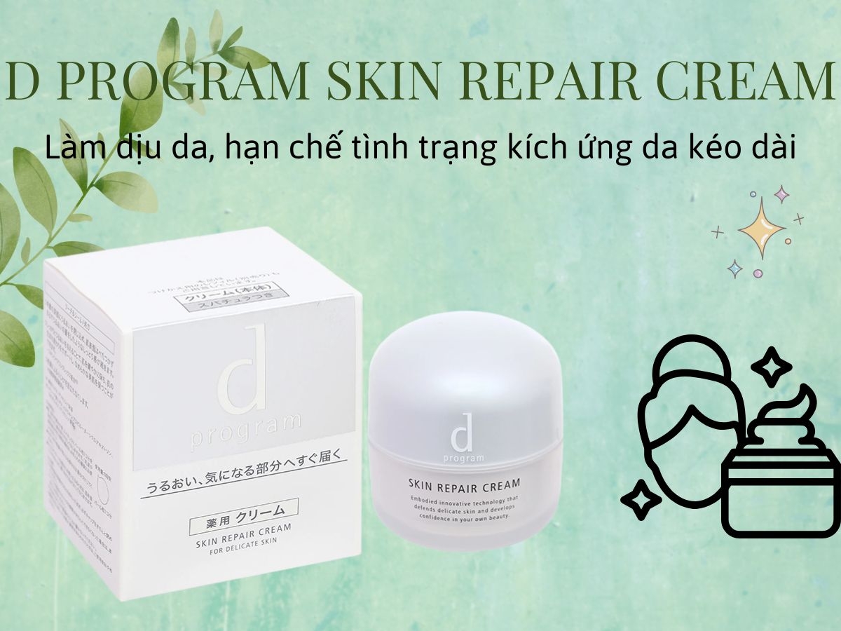 D Program Skin Repair Cream hỗ trợ cải thiện tình trạng kích ứng da