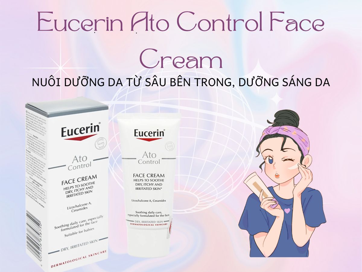 Eucerin Ato Control Face Cream giúp da mềm mại, mịn màng