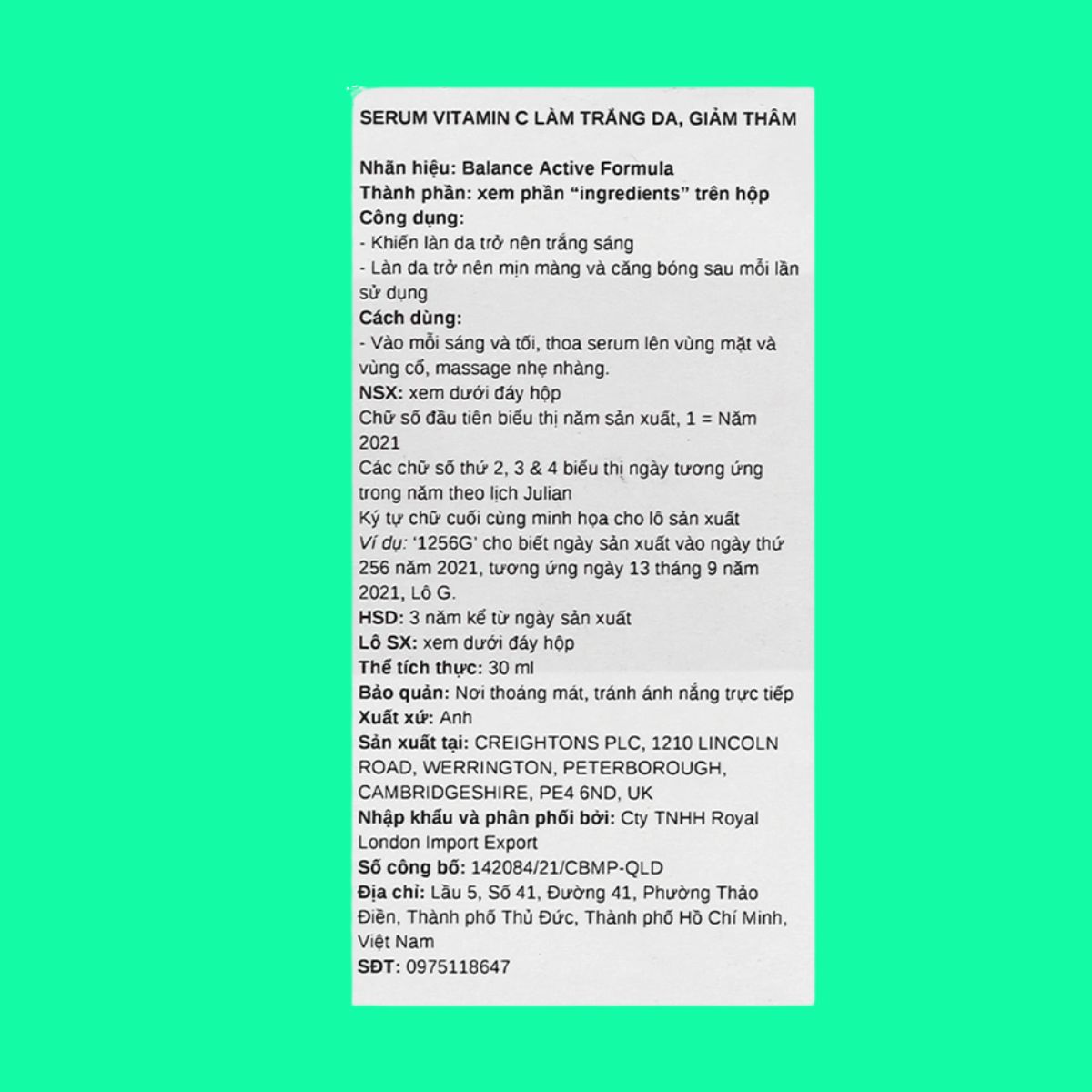 Serum Balance Vitamin C (7) Serum Balance Vitamin C