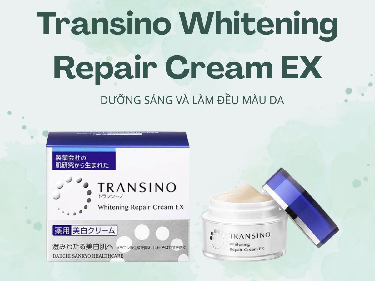 Transino Whitening Repair Cream EX cải thiện tình trạng da tổn thương do UV