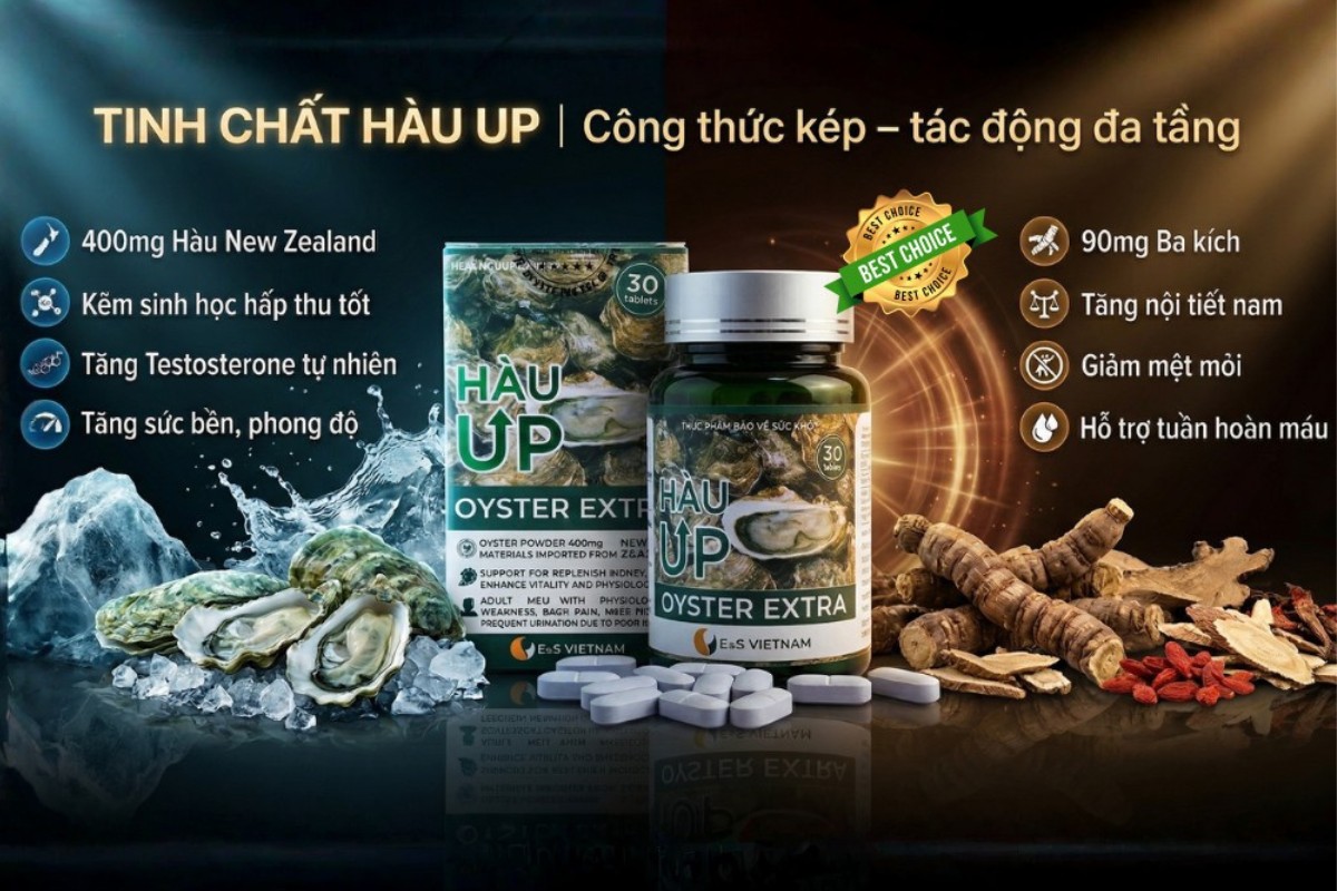 Tinh chất Hàu UP nổi bật với công thức vượt trội đa tác động