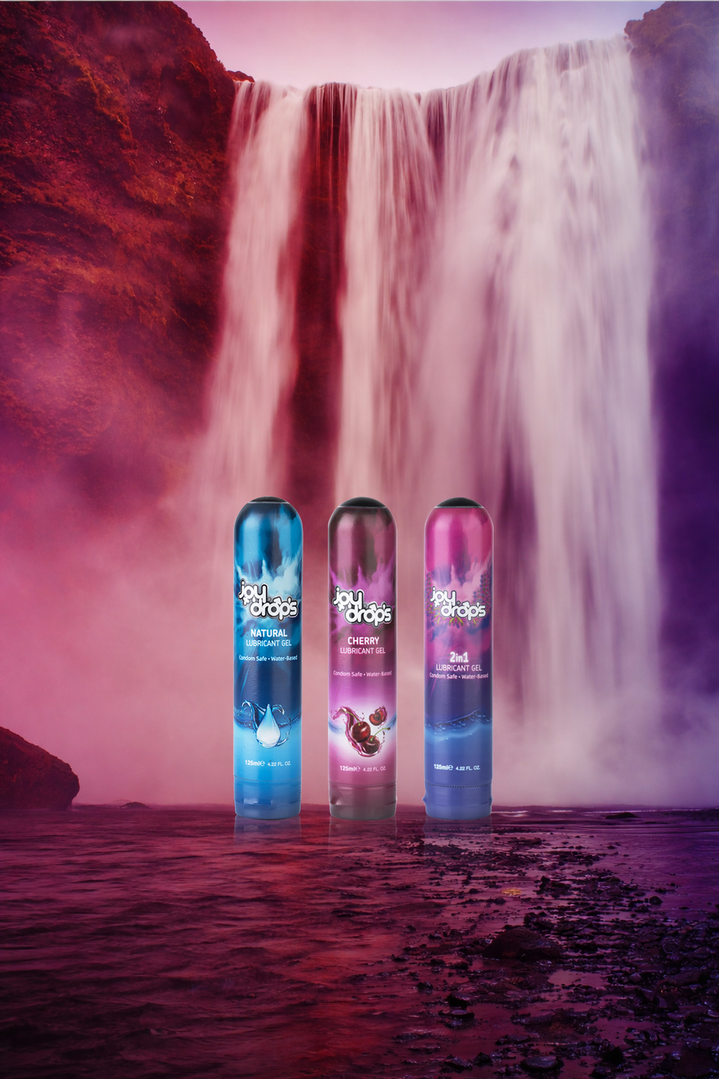 Gel bôi trơn gốc nước JoyDrops gồm 3 loại: Natural, Cherry và 2in1